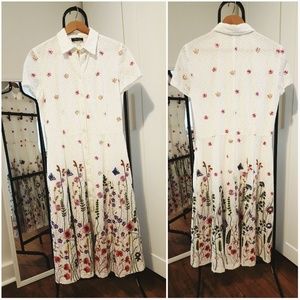 Embroidered Cotton Eyelet Dress